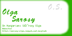 olga sarosy business card